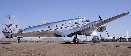 Beech model D18S N5804C, Cactus Fly-in, March 2, 2012